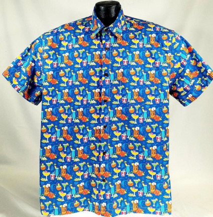 Tiki Party and Tropical Drinks Hawaiian Shirt- Made in USA